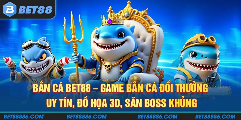 Bắn Cá BET88 - Game bắn cá đổi thưởng uy tín, đồ họa 3D, săn boss khủng